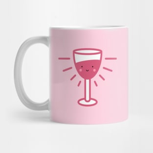 Kawaii Rose Wine Glass Mug